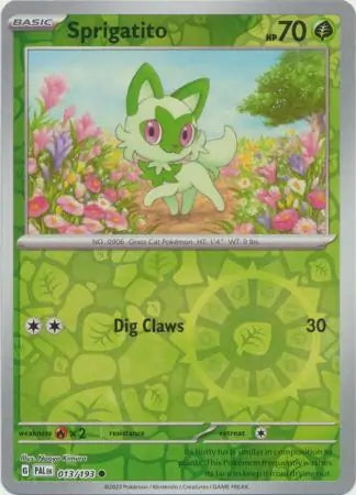 Paldea Evolved Sprigatito #13/193 reverse holo
